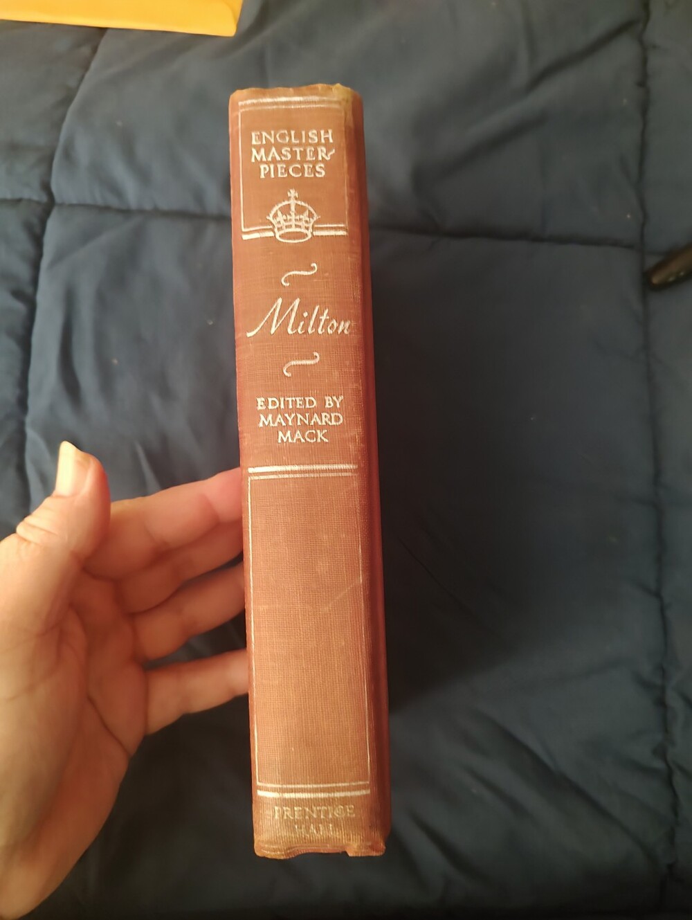 Vintage 1950 English Masterpieces Milton Red Hardback